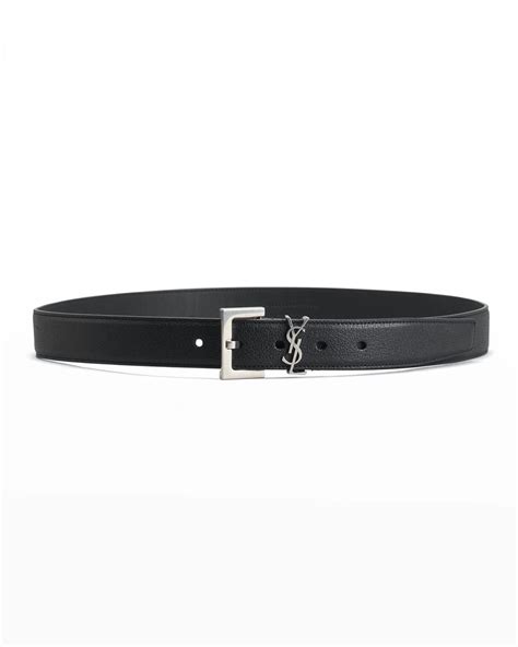 cintura ysl argento|Saint Laurent YSL Cintura Leather Belt on SALE.